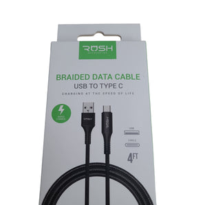 RUSH USB A-C Braided Cable (4FT)