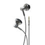 METAL IN-EAR EARPHONE WITH REMOTE AND MIC (BLACK)